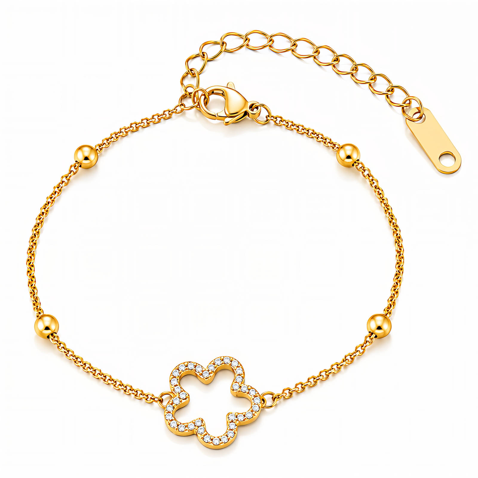 BEBEOUZ "Flower" Gold-Plated Steel Bracelet