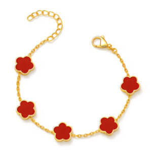 BEBEOUZ "Flower Meadow" Gold-Plated Steel Bracelet