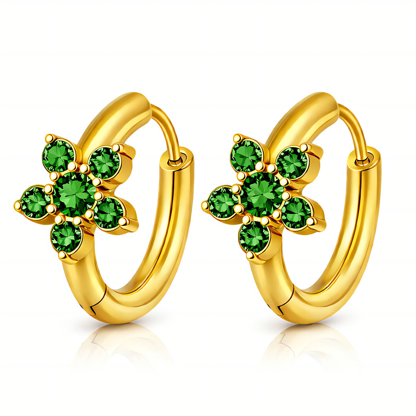 BEBEOUZ "Flowers" Gold-Plated Steel Earrings