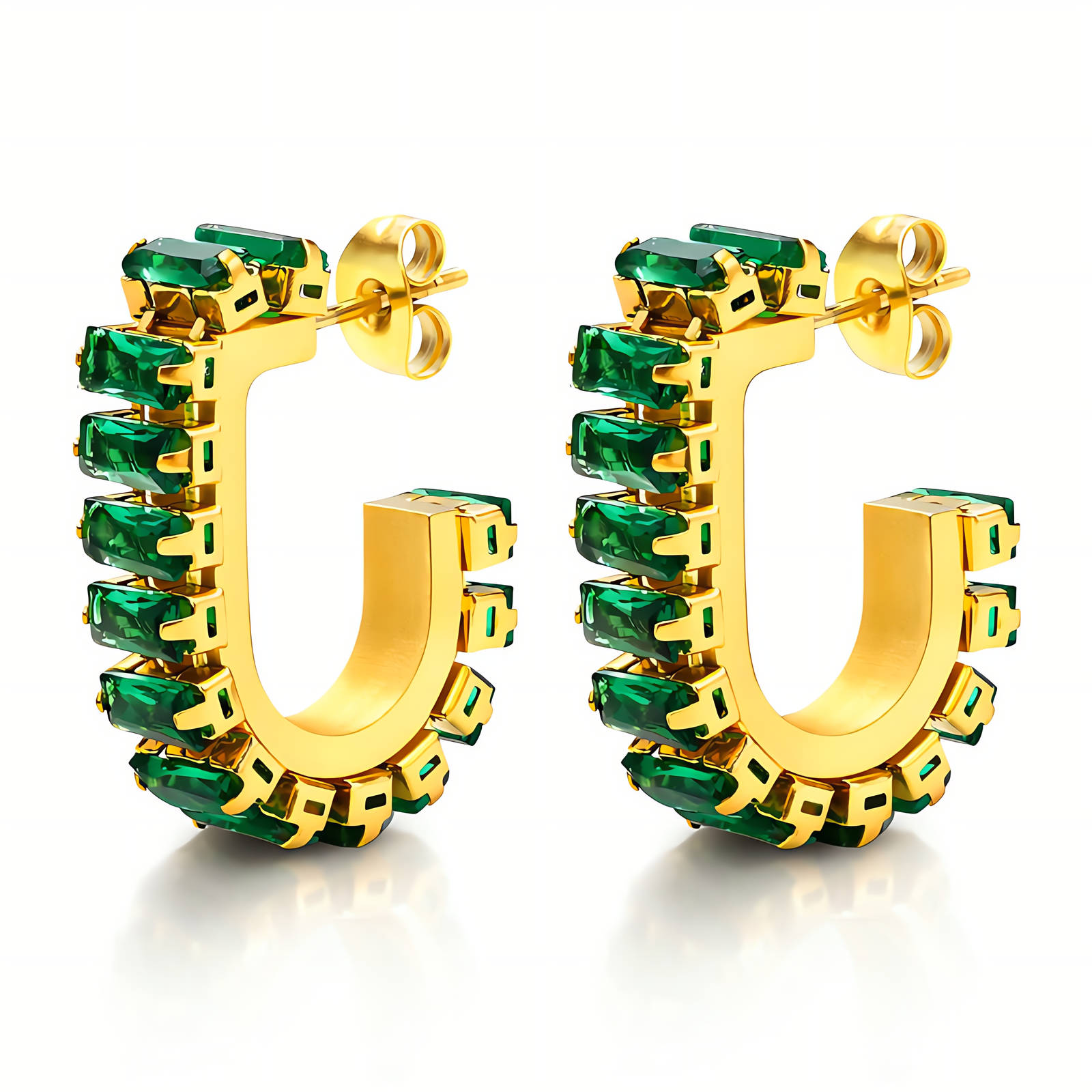 BEBEOUZ Gold-Plated Stainless Steel Earrings