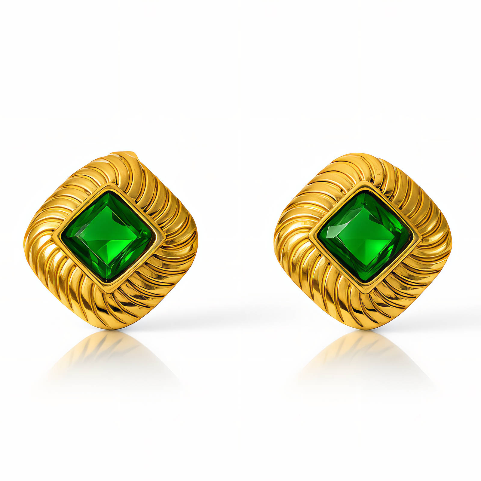 BEBEOUZ Gold-Plated Stainless Steel Earrings