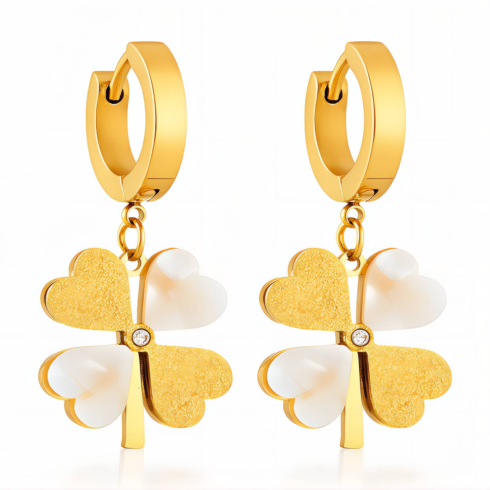 BEBEOUZ Gold-Plated Stainless Steel Earrings