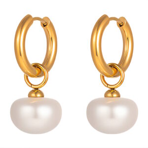 BEBEOUZ Gold-Plated Stainless Steel Earrings