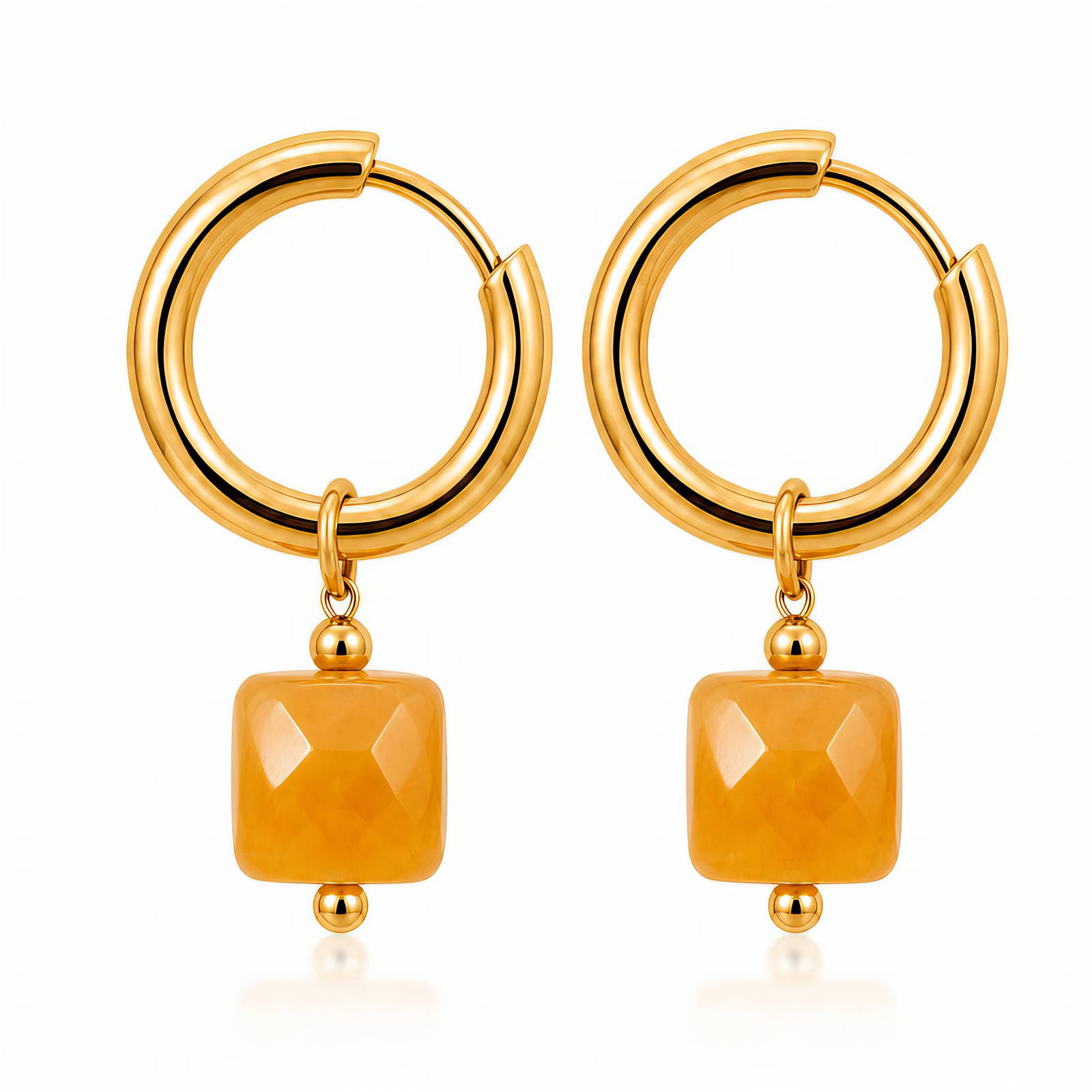 BEBEOUZ Gold-Plated Stainless Steel Earrings - Bubble Pop