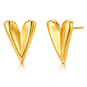BEBEOUZ "Hearts" Gold-Plated Steel Earrings