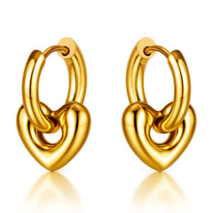 BEBEOUZ "Hearts" Gold-Plated Steel Earrings
