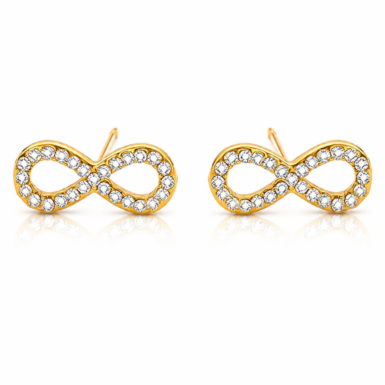 BEBEOUZ "Infinity" Gold-Plated Steel Earrings - Ear Stack