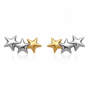 BEBEOUZ "Stars" Gold-Plated Stainless Steel Earrings