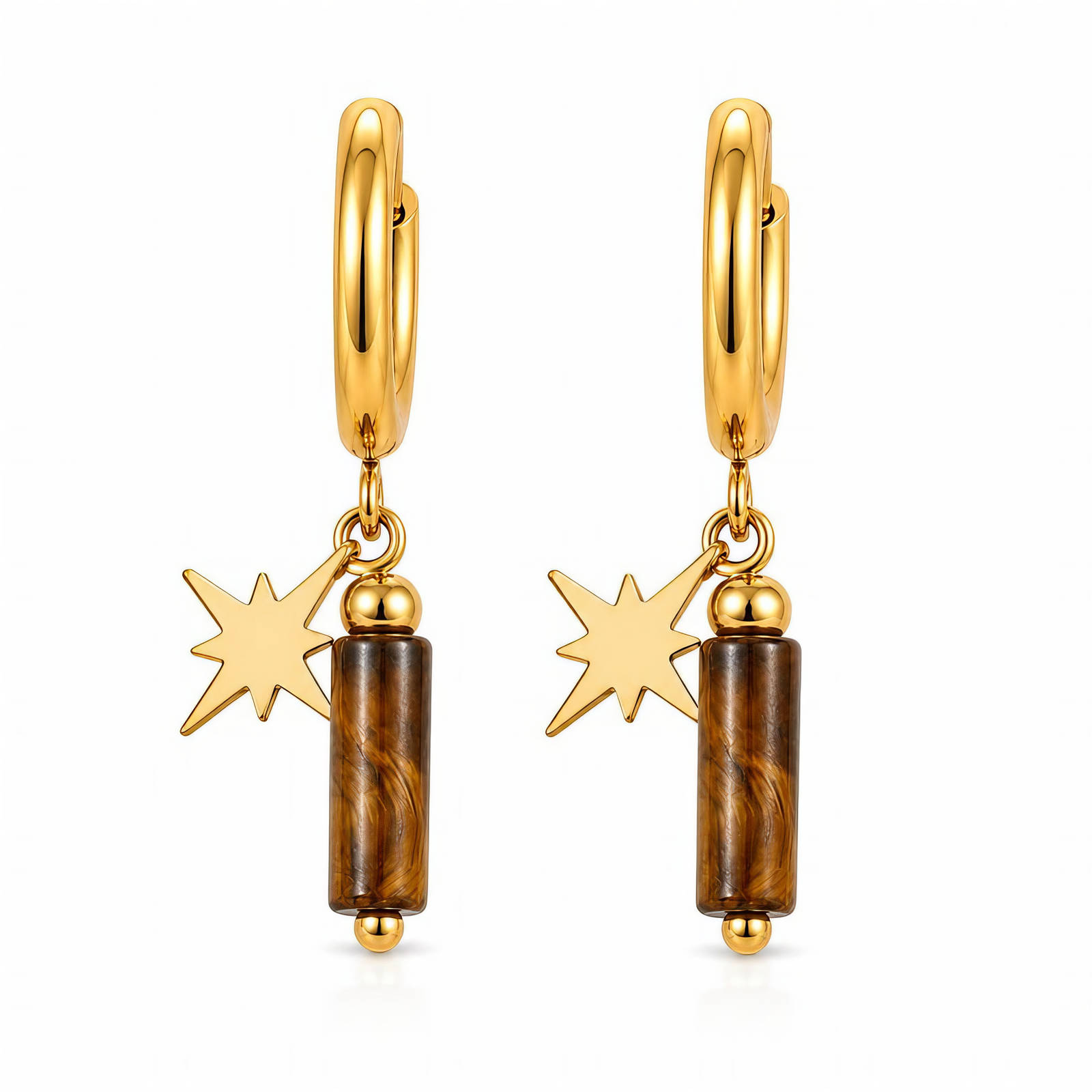 BEBEOUZ "Stars" Gold-Plated Steel Earrings - Bubble Pop