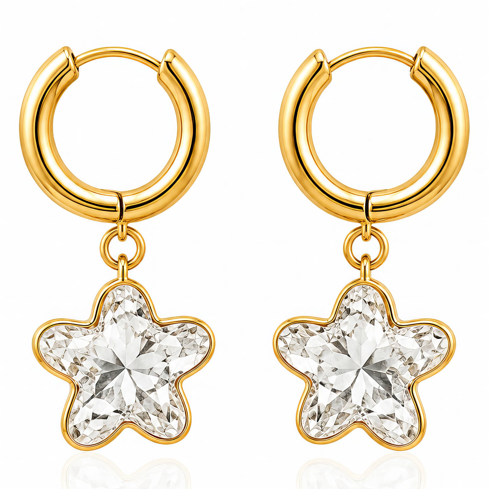 BEBEOUZ "Stars" Gold-Plated Steel Earrings - Bubble Pop