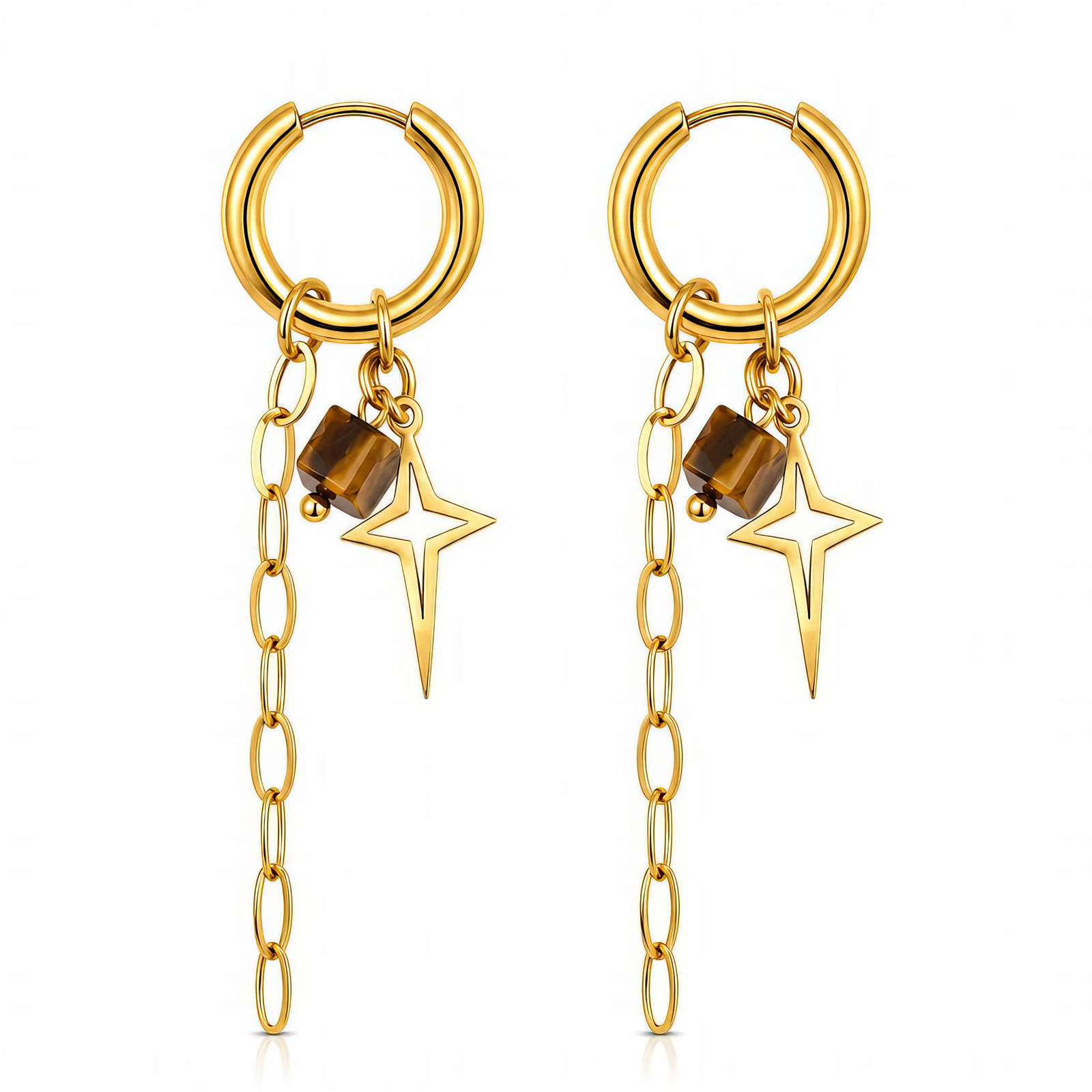 BEBEOUZ "Stars" Gold-Plated Steel Earrings - Bubble Pop