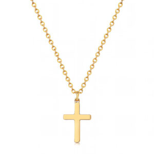 "Cross" PVD Gold-Plated Stainless Steel Necklace - Intensity