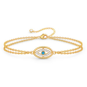 "Evil Eye" PVD Gold-Plated Steel Bracelet - Intensity