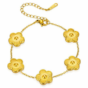 "Flower Meadow" PVD Gold-Plated Steel Bracelet - Intensity (89554-0)