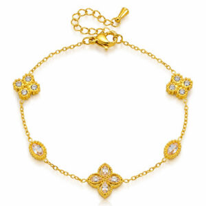 "Flower Meadow" PVD Gold-Plated Steel Bracelet - Intensity (92918-0)