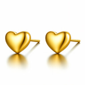 "Hearts" PVD Gold-Plated Steel Earrings - Intensity