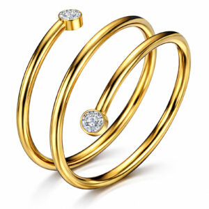 PVD Gold-Plated Stainless Steel Ring - Intensity (87447-0)