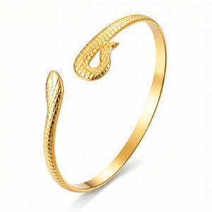 "Snake" PVD Gold-Plated Stainless Steel Bracelet - Intensity
