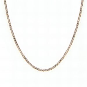 "Tennis" PVD Gold-Plated Steel Necklace - Intensity